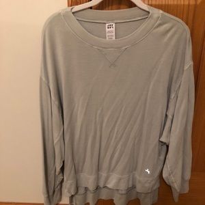 Slouchy crew neck sweatshirt. Soft seafoam green.